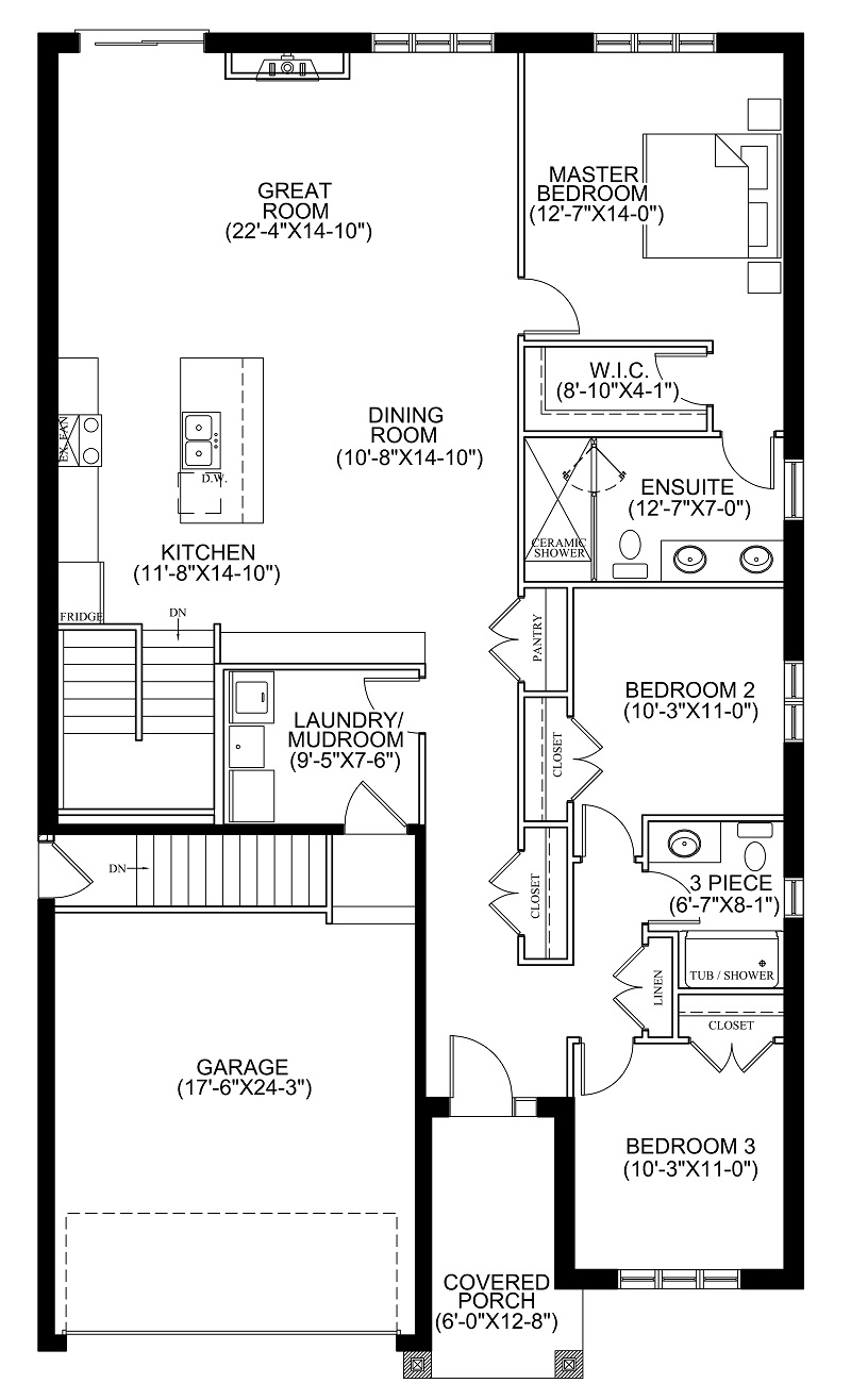 Orchid MAIN FLOOR PLAN Magnus Homes